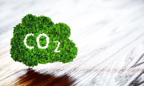 CO2 on wooden bg - blog