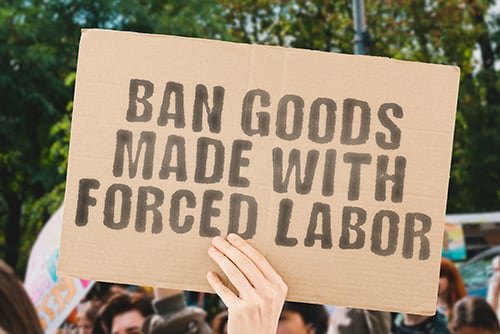 ban forced labor sign - blog